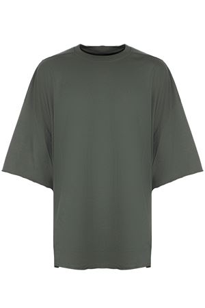 T-shirt oversize in jersey di cotone verde RICK OWENS | RU01F2283JA35